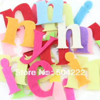500 adet 40mm kumaş Keçe Mektup eğitici oyuncaklar yama aplike DIY rastgele mix Seti A'dan Z'ye Alfabe Keçe Harfler