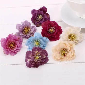 5 Adet / grup 5cm İpek yapay çiçekler Gerbera Çiçek Başları Düğün Ev Dekorasyon DIY Çelenk Ayakkabı Şapka Sahte Çiçek Aksesuarları