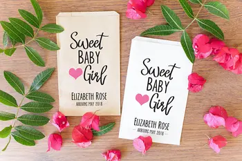 kişiselleştirilmiş kız veya erkek Bebek Duş Doğum Günü şeker Büfe tedavi hediye bar çanta Bebek Duş Ekmek Çerez Favor torbalar