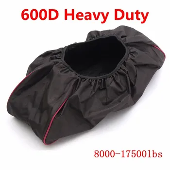 Siyah Kalın Su Geçirmez Yumuşak Vinç Toz Kaptan Kapak 600D Sürücü Kurtarma 8000-17500 lbs Römork Suv 56 * 24 * 18cm