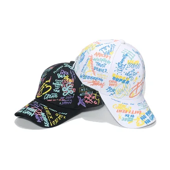 Moda Mektup beyzbol şapkası Graffiti Güneş hip hop şapka Vizör Bahar Şapka Erkekler Ayarlanabilir Snapback pamuklu kasket Kadın Erkek Şapkalar