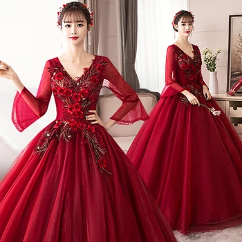 Freeship şarap kırmızı prenses ortaçağ elbise Rönesans kraliçe kostüm Victoria / Marie Antoinette / Sömürge Belle Top