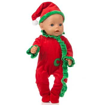 Kırmızı eğlence tulumlar oyuncak bebek giysileri İçin Fit 43cm bebek oyuncak bebek giysileri yeniden doğmuş Bebek Aksesuarları