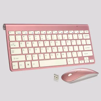 Klavye Mouse Combos Ergonomik Kablosuz 2.4 G Ultra Ince Klavye Ve Taşınabilir Fare Masaüstü Dizüstü pc bilgisayar Klavye Seti