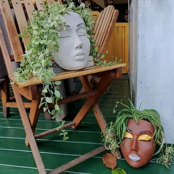 Düğün Parti Zemin Reçine Yüzey Saksı Duvar Asılı Maske Konteyner Şekil iç mekan açık hava bahçe dekorasyonu Odası Ev