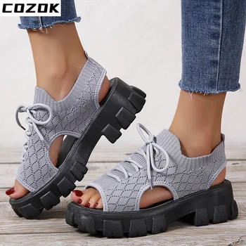 örgü spor sandalet bayan ayakkabı terlik takozlar ayakkabı kadın platform sandaletler lüks sandalet kadın tasarımcılar zapatos de mujer
