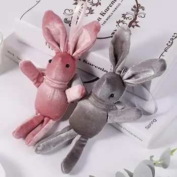 Sevimli Tavşan Bebek peluş oyuncak Yumuşak Dolması Tavşan Kolye Kordon İle Karikatür Hediye Noel Doğum Günü İçin İç Dekorasyon