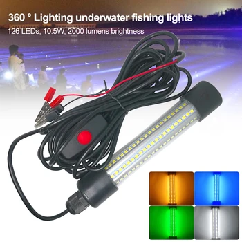 Sualtı Tüplü Dalış LED balıkçı ışığı Hazar Bas Ringa kalamar ışık sualtı deniz ışığı Yeşil Beyaz Mavi Renk