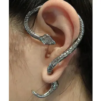 1 adet Abartma retro yılan sarma kulak klipsi tek taraflı moda kulak sallanan takı kulak çıtçıt hediyeler kadınlar için
