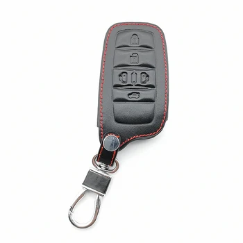 Deri araba anahtarı kapağı Toyota fortuner prado camry rav4 highlander taç Araba cüzdan kabuk korumak araba aksesuarları