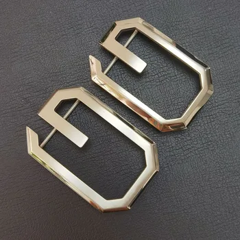 Katı saf titanyum Pin kemer tokası G harfi