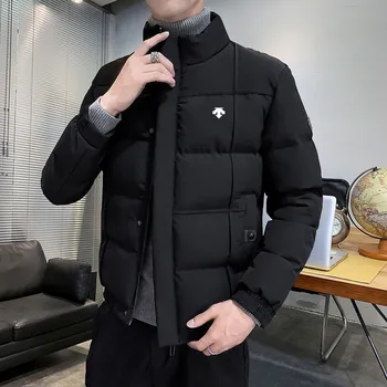 Yeni Sonbahar Kış Erkek Golf Ceketleri Pamuk Ceket Rahat Standı Yaka Erkek Golf Giyim Aşağı Sıcak Tutmak Erkek Ceket Palto