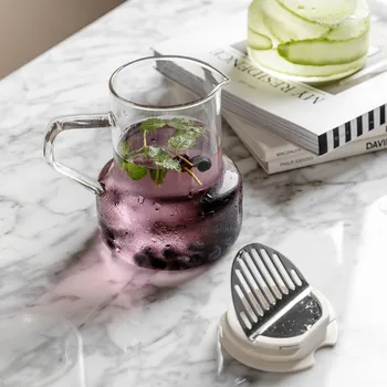 0.8 L İskandinav Tarzı su kabı ısıya dayanıklı cam sürahi kahve su ısıtıcısı filtre ile meyve çiçek demlik ev demlik Drinkware