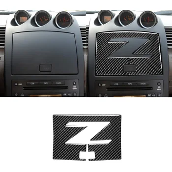 Karbon Fiber Araba Navigasyon Kapak Kutusu Kapı Dash Sticker Dekoratif Modifiye Aksesuarları İçin Fit Nissan 350Z Z33 2003-2009