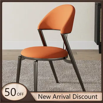 metal iskandinav yemek sandalyeleri modern gri deri yemek sandalyeleri ücretsiz kargo rahat silla comedor salon takımı mobilya
