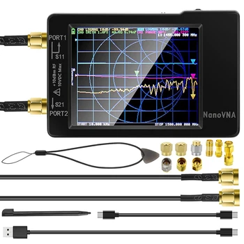 Nanovna-H Vektör Ağ Analizörü 10 kHz-1.5 Ghz Son Sürüm 3.6 Spektrum Analizörü HF VHF UHF Anten Analizörü