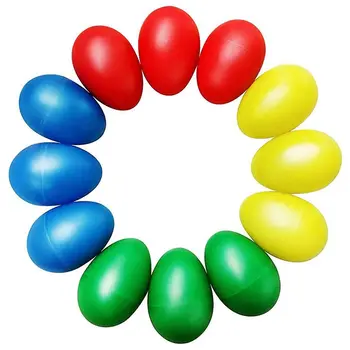 12 adet Plastik Yumurta Çalkalayıcılar Seti 4 Farklı Renk, Perküsyon Müzikal Yumurta Marakas Çocuk Çocuk Oyuncakları
