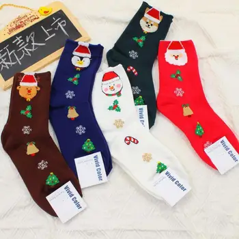Kawaii Sevimli Noel Serisi Noel Baba Kardan Adam Ren Geyiği Küçük Çan Penguen Çorap Orta Tüp noel hediyesi Çocuklar İçin