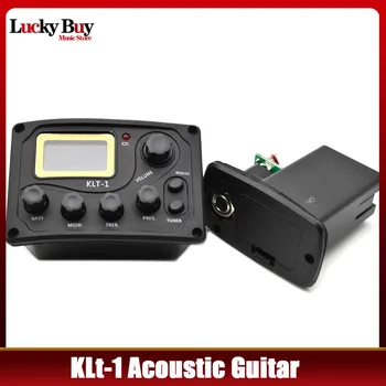 4 Bant KLT-1 Gitar Preamp Piezo Pickup EQ Ekolayzer gitar EQ W/ Dijital Prosedür Tuner Akustik Gitar İçin