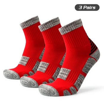 3 Pairs Unisex spor çorapları Anti Kayma Spor Performans Çorap Atletik Ekip Çorap Basketbol Futbol Koşu Tırmanma Trekking