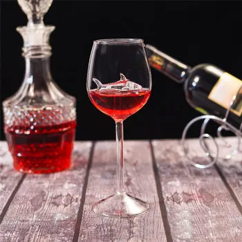 Cam Bardak Avrupa Kristal Cam Köpekbalığı cam kırmızı şarap şişesi Bardak şarap şişesi Cam Yüksek Topuk Köpekbalığı kırmızı şarap bardağı Düğün Parti Hediye