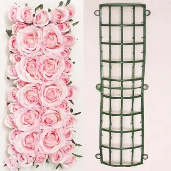 10 adet/takım saksı Plastik Çerçeve Çiçek Duvar Kemerleri Kapı Koridor DIY Düğün Dekorasyon Zemin Bükülmüş Alt raf Çiçek Sıra