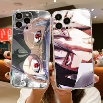 Anime Yakışıklı Naruto Telefon Kılıfı İçin iphone 14 Artı 13 12 11 Pro Max Mini X XS XR Yumuşak Şeffaf Kapak