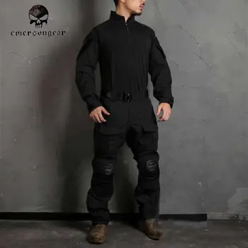 EMERSON Gen3 Taktik Gömlek Pantolon Takım Elbise Savaş Askeri bdu Üniforma EM9422 EM9351 Siyah