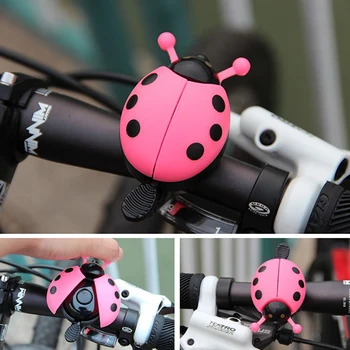 Mini Sevimli Beetle Karikatür Halka Sürme Bisiklet Alaşım Çan Sürme Boynuz Alarmı