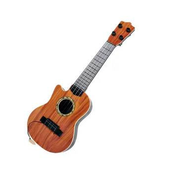 Gitar müzikli oyuncak Enstrüman Çocuklar Toyschildren Mini Elektrikli Aletler Boysukulele Minyatür Ahşap Öğrenme Oyuncak