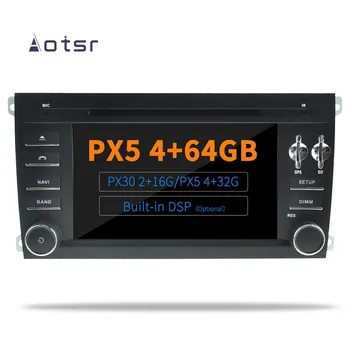 AOTSR Android 9.0 / 10.0 Araba GPS Navigasyon DVD Porsche Cayenne 2003 - 2010 İçin Bluetooth Radyo Multimedya 2 Din DSP Oyuncu