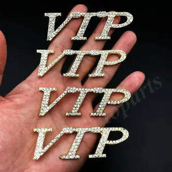 4 adet Metal Altın Elmas VIP Lüks JDM JP Araba Arka Amblem Rozeti çıkartma