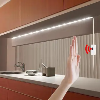 Akıllı Lamba PIR Hareket Sensörü El Tarama LED Gece Lambası 5V usb'li şerit LED Su Geçirmez Bant Yatak Odası Ev Mutfak Dolap Dekor
