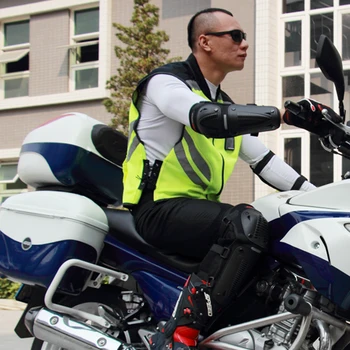 Motosiklet Yansıtıcı Ceket Gece Yüksek Görünürlük Yelek Binici Sürme Uyarı Güvenlik Gömlek Kulübü Takımı Üniforma Giyim JK-22