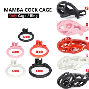 Ayrı Mamba Cock Cage Aksesuarları Sadece Kafes veya Taban Halkası Penis Kollu Plastik İffet Cihazı Oyuncaklar