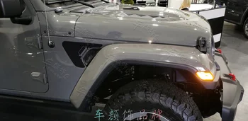2 ADET Jeep Wrangler Hood Çıkartmaları RUBİCON HAVA GİRİŞİ Hattı JT JL Hava Çıkış Dekoratif Vinil Çıkartmaları Vücut Kişilik Etiket