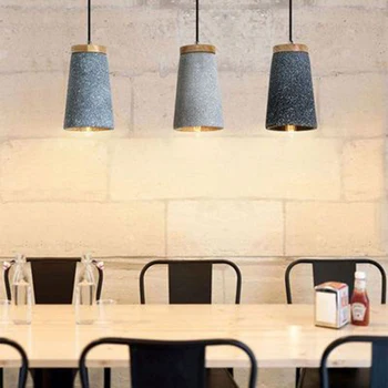 Iskandinav Loft LED kolye Lambaları çimento kolye aydınlatma armatürleri Yemek Odası Cafe Bar Endüstriyel Rüzgar dekor asılı ışıklar Armatür