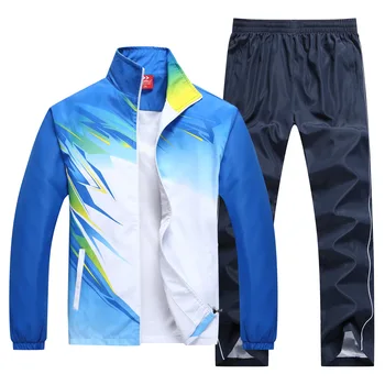 2022 SPOR Erkek Koşu Setleri 2 Adet Eşofman Sonbahar Giyim Koşu Sokak Fermuar Jacets + Pantolon Spor takım Elbise Setleri 