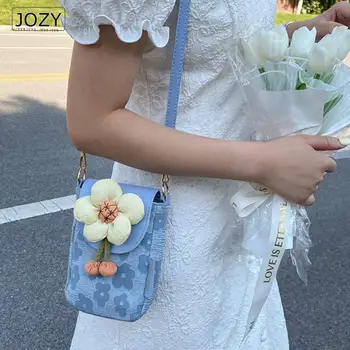 Günlük Kız Çiçek Omuz Messenger Küçük Kadınlar 2022 Yeni Trend Moda Taşınabilir Çok fonksiyonlu Tasarım Cep Telefonu Sevimli Çanta