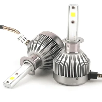 Orijinal LED 12 V H4 Araba Far 60 W 6000LM H1 H3 H7 H8/H9 / H11,9003 / HB3 / HB4 LED Kiti Headbulbs COB LED Cips Farlar