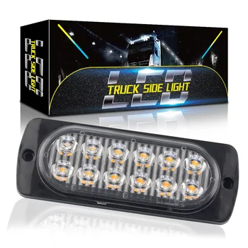 LED uyarı ışıkları Amber Araba Lambaları Kamyon Oto Yan Marker Göstergeler 12LED römork ışıkları Dönüş sinyal ışığı araba Aksesuarları