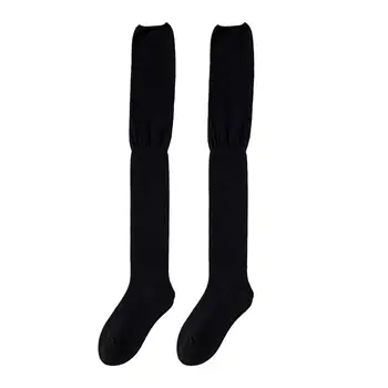 1 Çift Narin Kış Kazık Çorap Uzatılmış Rahat Yüksek Çorap Sonbahar Kış Kadın Diz Üzerinde Çorap