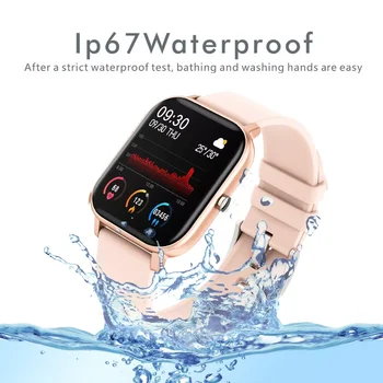2022 IP68 Su Geçirmez akıllı saat Kadınlar Güzel Bilezik nabız monitörü Uyku İzleme Bağlayın IOS Android + KUTU