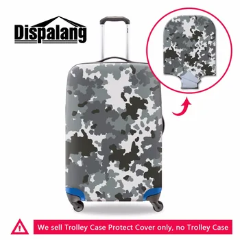 Dispalang kamuflaj Elastik Seyahat Bagaj Kapağı Serin Streç Bavul Koruyucu Kapak için fermuar kapatma ile 18-30 İnç kılıf
