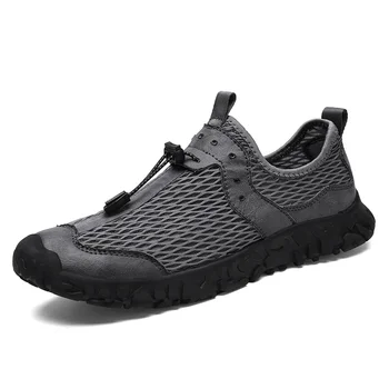 DAFENP Erkekler Yaz Örgü Nefes Erkekler Sneakers Açık Anti-Kaygan Sığ Su Yürüyüş yürüyüş ayakkabısı koşu ayakkabıları 38-46