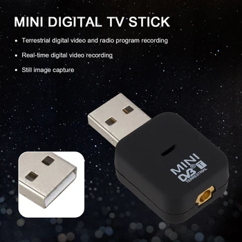 PC HDTV TV çubuk MİNİ PC Yayın Anten Alıcısı Mini USB 2.0 Dijital DVB-T Tuner Ev TV İzleme Aksesuarları