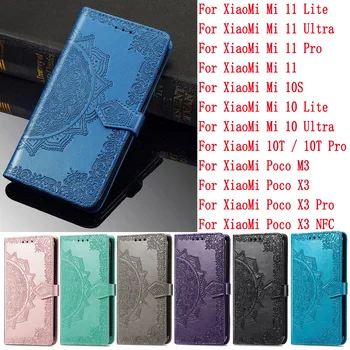 Sunjolly Deri Kılıf Kapak Kart Cüzdan Kapak coque XiaoMi Mi 11 Pro Lite Ultra 10S 10 Lite Ultra 10T Pro Poco M3 X3 Pro NFC