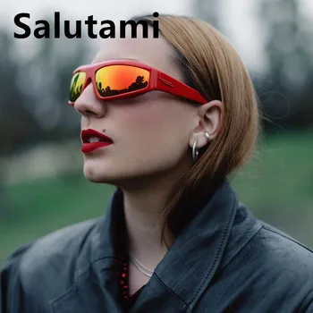 Benzersiz Kedi Göz Şerit Bacak Güneş Gözlüğü Kadınlar İçin Yeni Moda Marka Kırmızı Ayna Hip Hop güneş gözlüğü Erkekler Serin Shades Uv400 Ins Sıcak