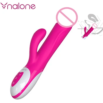 Nalone USB Şarj Edilebilir AV Sihirli 7 Modları Dönme hızı Dalga bayanlara Seks Oyuncak Dönen Boncuk Vibratör Güçlü G-spot Masaj