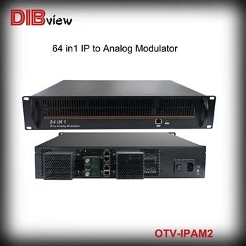 OTV-IPAM2 2U 64 in 1 IP PAL B/G/DK NTSC Analog RF Modülatör CATV Kafa uç Sistemi
